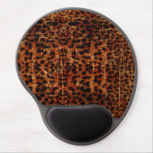 Vintage Distressed Grunge Jaguar Animal Print Gel Mouse Pad