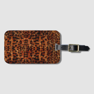 Vintage Distressed Grunge Jaguar Animal Print Luggage Tag
