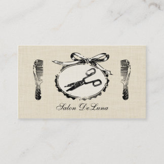 Vintage Distressed Hair Stylist Shears Scissors Appointment Card
