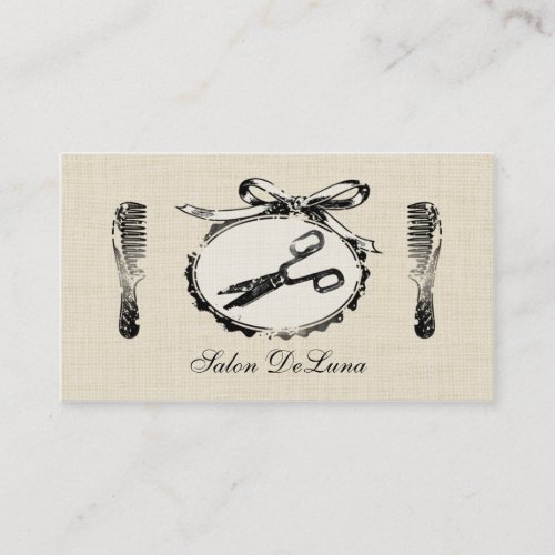 Vintage Distressed Hair Stylist Shears Scissors Business Cards