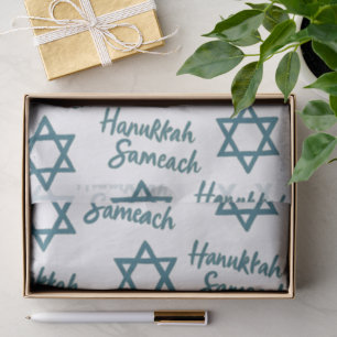 Vintage Distressed Hanukkah Sameach Tissue Paper