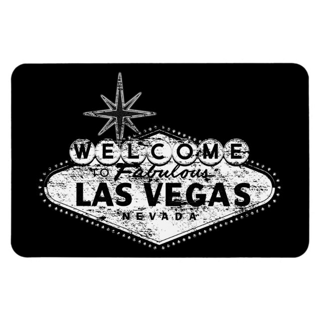 Vintage Distressed Las Vegas Sign Magnet (Horizontal)