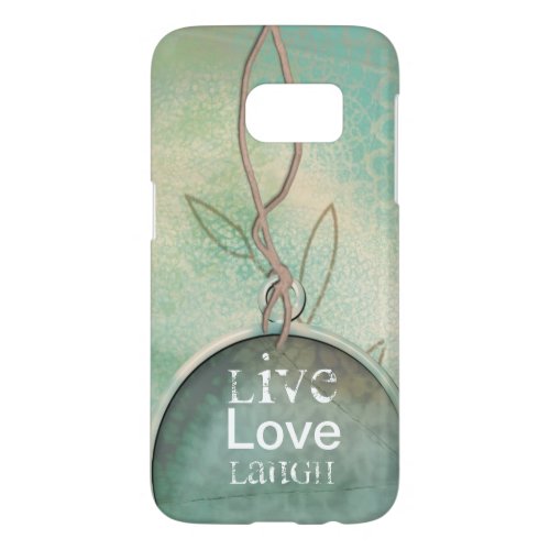 Vintage Distressed Live Love Laugh Samsung Galaxy S7 Case