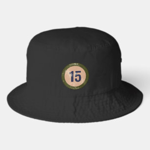 Vintage Distressed Number 15 Bucket Hat