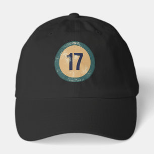 Vintage Distressed Number 17 Hat