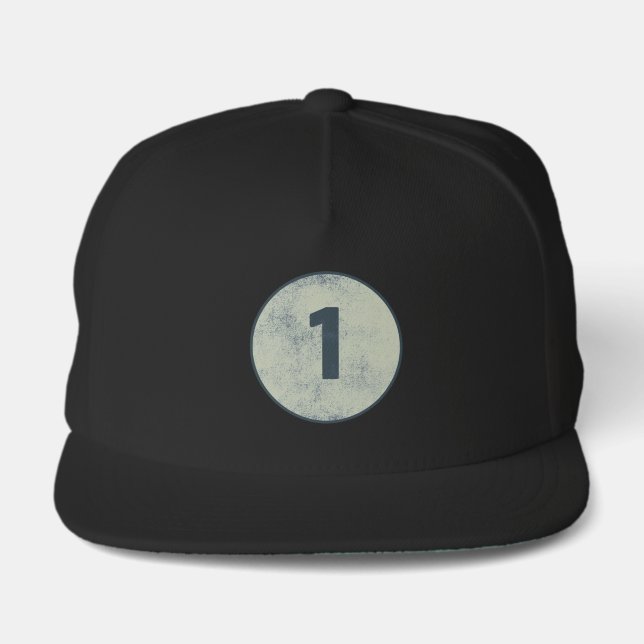 Vintage Distressed Number 1 Snap Back Hat (Front)