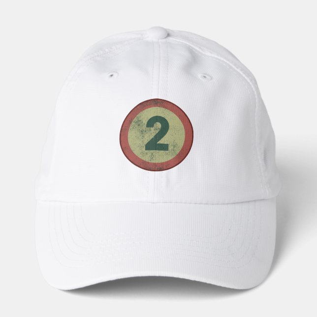 Vintage Distressed Number 2 Performance Cap (Front)