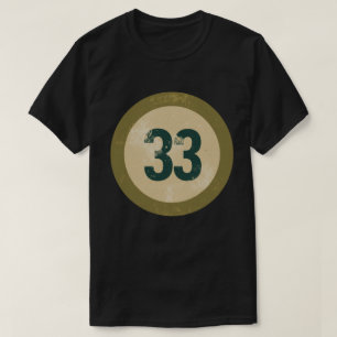 Vintage Distressed Number 33 T-Shirt