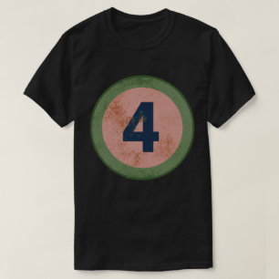 Vintage Distressed Number 4 T-Shirt