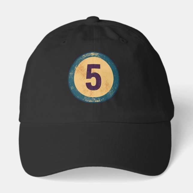 Vintage Distressed Number 5 Hat (Front)