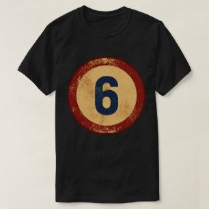 Vintage Distressed Number 6 T-Shirt