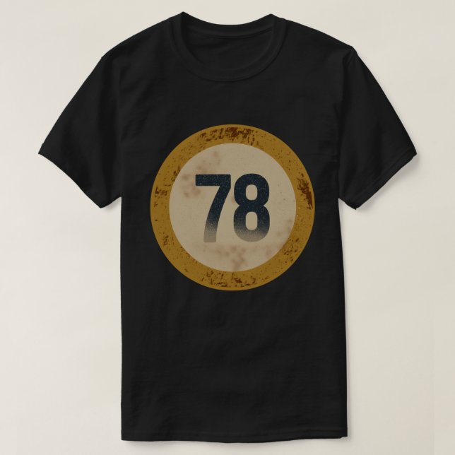 Vintage Distressed Number 78 T-Shirt (Design Front)