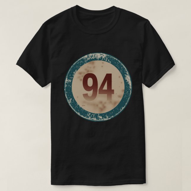 Vintage Distressed Number 94 T-Shirt (Design Front)