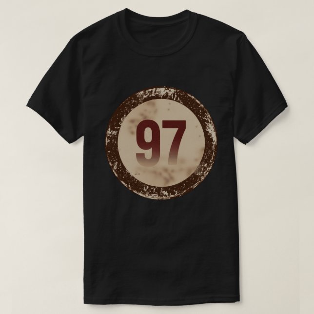 Vintage Distressed Number 97 T-Shirt (Design Front)