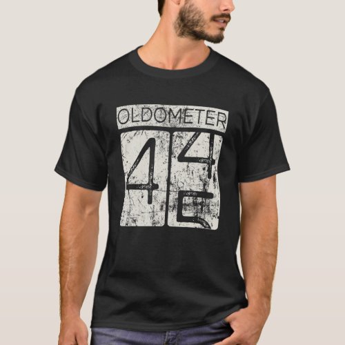 Vintage Distressed Oldometer 44_45_ 45Th Birthday T_Shirt