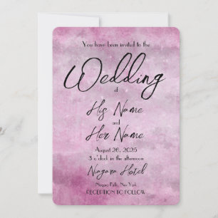 Vintage Distressed Pink - Create Your Own Wedding Invitation