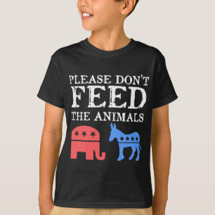 Vintage Distressed Please Don't Feed the Animals L T-Shirt
