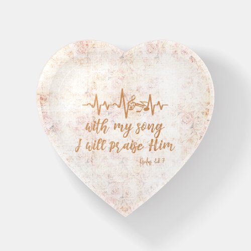 Vintage Distressed Psalms Song Bible Verse Paperweight