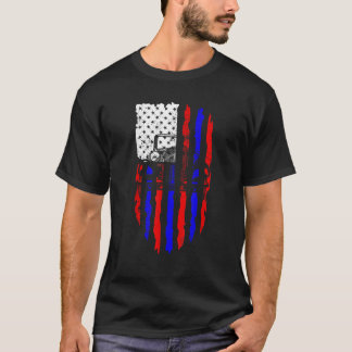 Vintage Distressed Retro American Flag Car 4th of T-Shirt