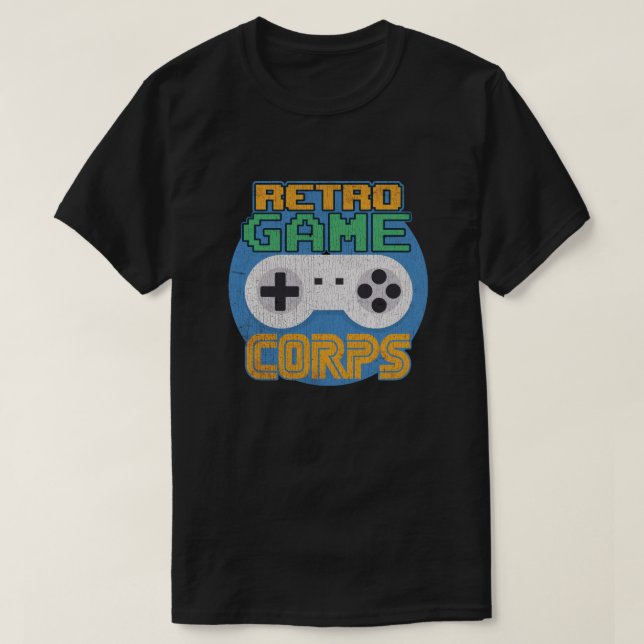 Vintage Distressed Retro Gaming Controller  T-Shirt (Design Front)