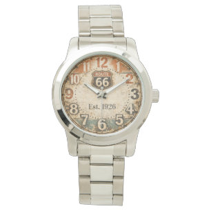 Vintage Distressed Route 66 Shield Centennial Watch