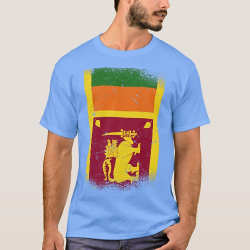 Vintage Distressed Sri Lanka Flag  T_Shirt