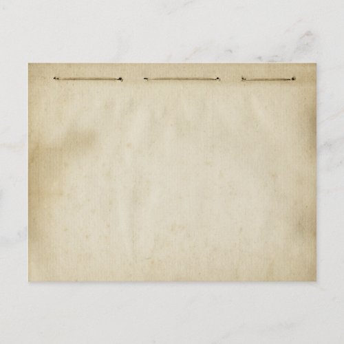 Vintage Distressed Threaded Blank Antique Inspired Postcard