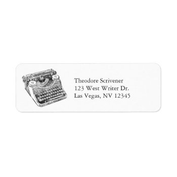 Vintage Distressed Underwood Typewriter Label by TerryBain at Zazzle