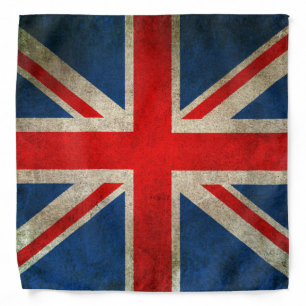 Vintage Distressed Union Jack Flag of The UK Bandana