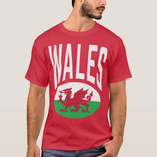 Vintage Distressed Wales Cymraeg Cymru Proud Welsh T_Shirt