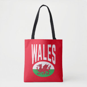 Vintage Distressed Wales Cymraeg Cymru Proud Welsh Tote Bag