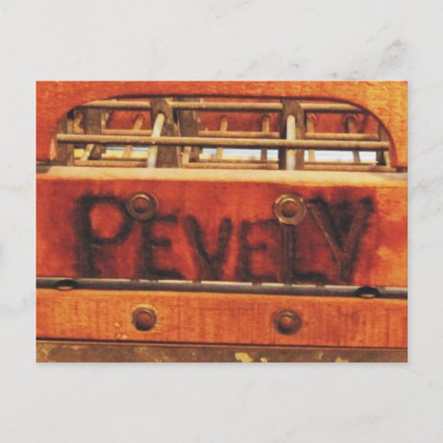 Vintage Distressed Wood Pevely Milk Crate Postcard