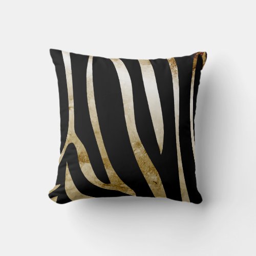 Vintage Distressed Zebra Print Custom Pillow