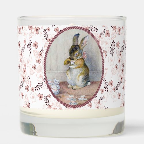 Vintage Ditsy Flower Miss Bunny Teatime Scented Candle