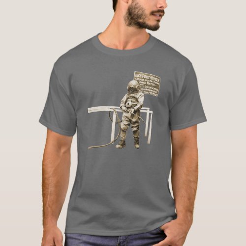 Vintage Diver with Acetylene Cutting Torch T_Shirt