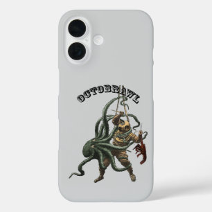 Vintage Diver with an Octopus and a Lobster URM iPhone 16 Case