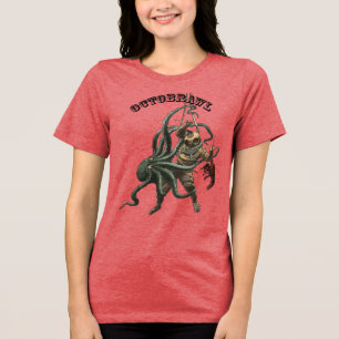 Vintage Diver with an Octopus and a Lobster URM Tri-Blend Shirt
