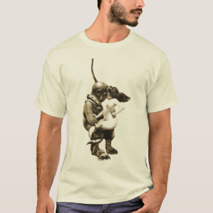 Vintage Diver with Diving Helmet and a Mermaid T-Shirt