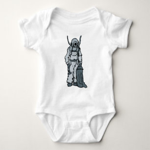 Vintage Diver with Diving Helmet Illustration Baby Bodysuit