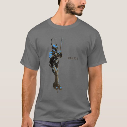 Vintage Diver with Mark V Diving Helmet on a Rope T_Shirt