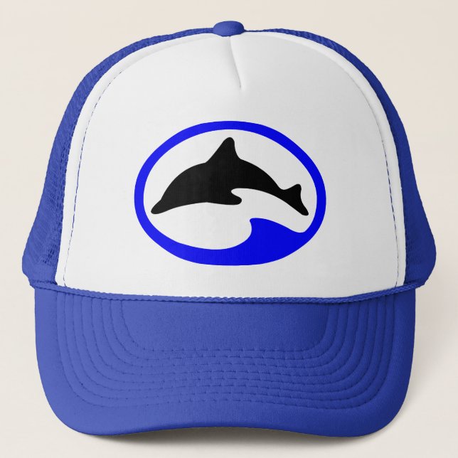 Vintage Divers Jumping Dolphin Ocean Hat (Front)