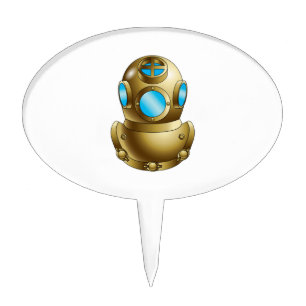 Vintage Diving Gear Cake Topper