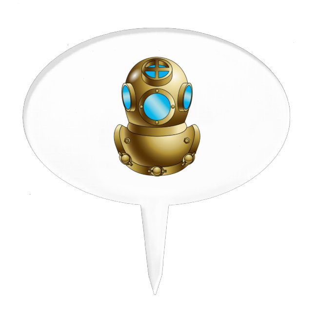 Vintage Diving Gear Cake Topper (Front)