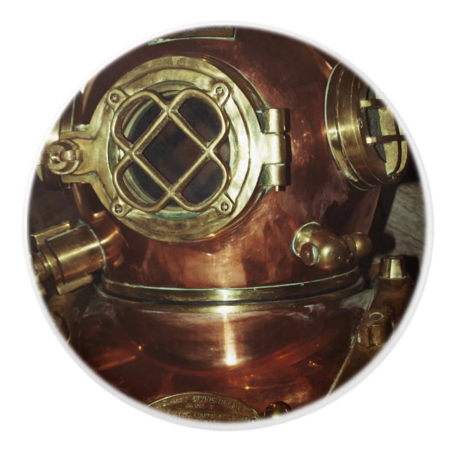 Vintage Diving Helmet Ceramic Knob (Front)