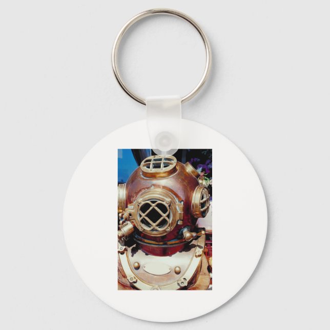 Vintage Diving Helmet Keychain (Front)
