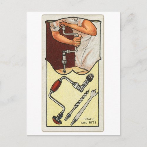 Vintage DIY Home Repairs Hand Drill Cigarette Card