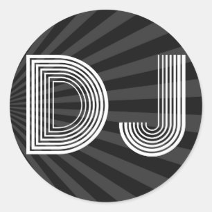 vintage DJ Classic Round Sticker