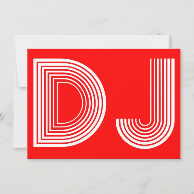 vintage DJ Invitation (Front)