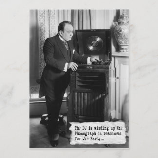 Vintage DJ Party Invitation