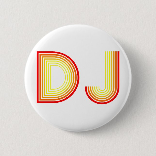vintage DJ Pinback Button (Front)